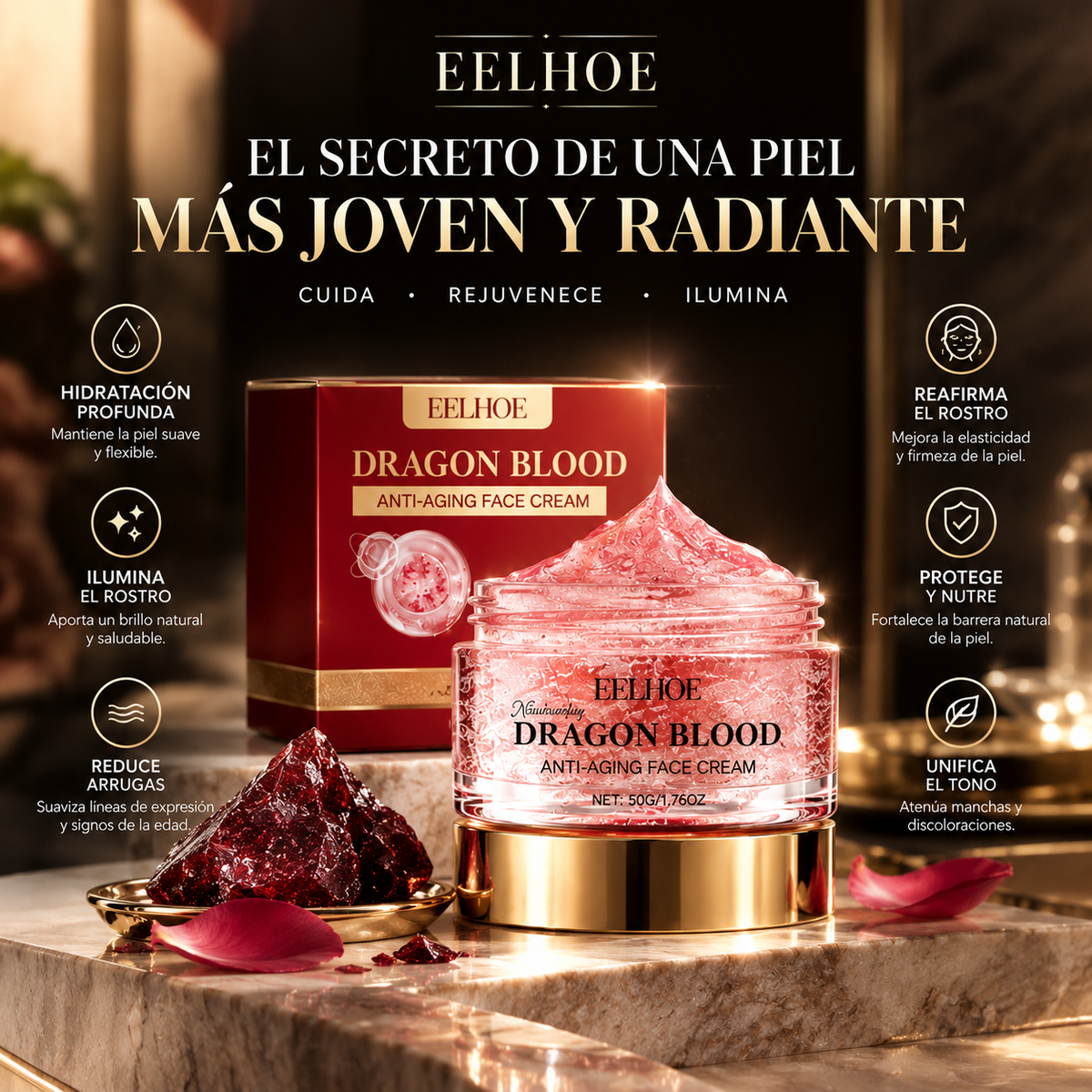 AVEA™ Dragon Glow — Crema Facial Hidratante